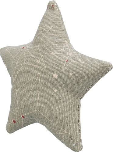 Trixie Xmas speelkussen ster met catnip katoen beige