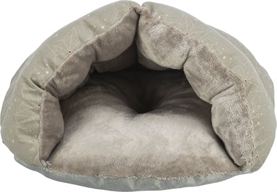 Trixie Xmas kattenmand iglo luciano rond beige / goud