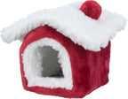Trixie Xmas cuddly cave muis hamster rood wit
