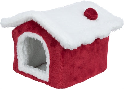 Trixie Xmas cuddly cave degoe rood wit
