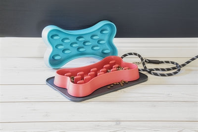 tarhong anti schrok voerbak slow chow bot blauw