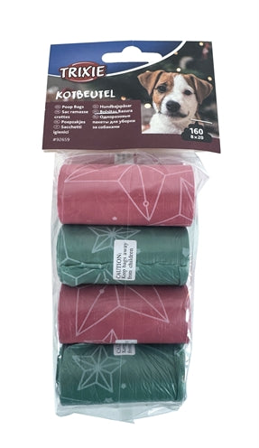 Trixie Xmas poepzakjes met print rood / groen