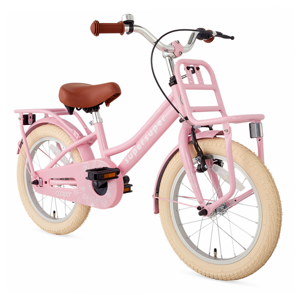 Supersuper Meisjesfiets cooper 16 staal roze