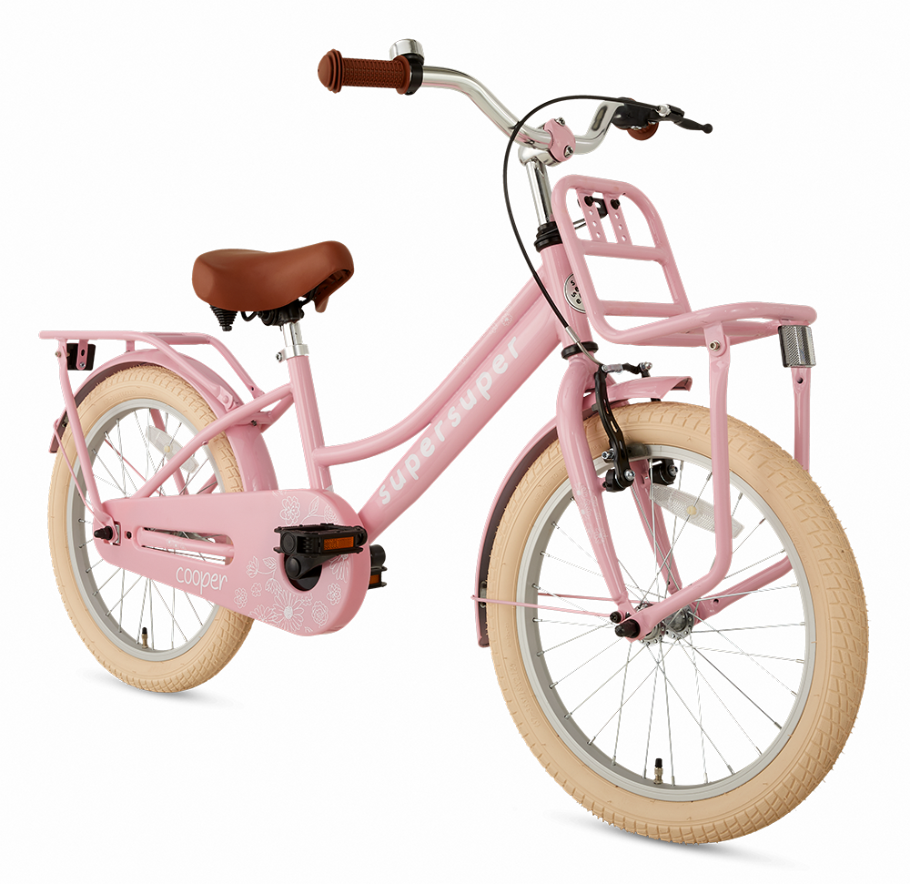 Supersuper Meisjesfiets cooper 18 staal roze