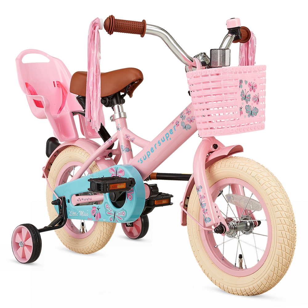 Supersuper Meisjesfiets little miss 12 roze