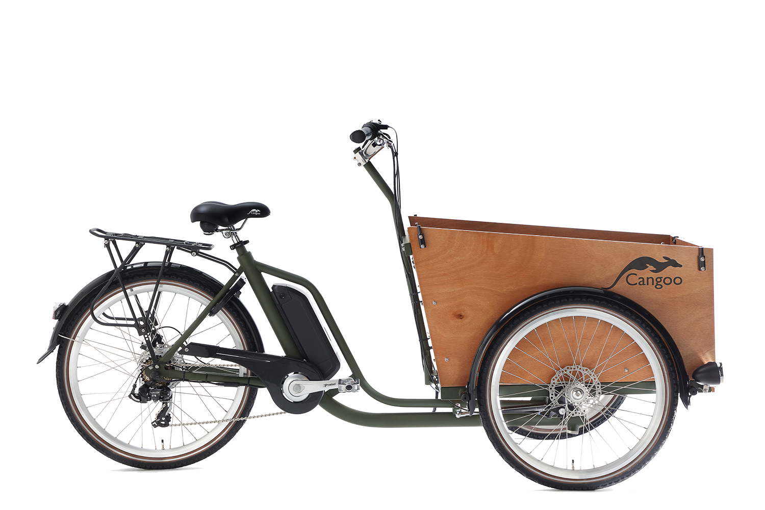 Cangoo | Bakfiets | Cangoo Easy-E | Staal | Groen