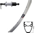 Kgs achterwiel 28 inch (622) velg mach-1 zilver 8-10 speed uitval