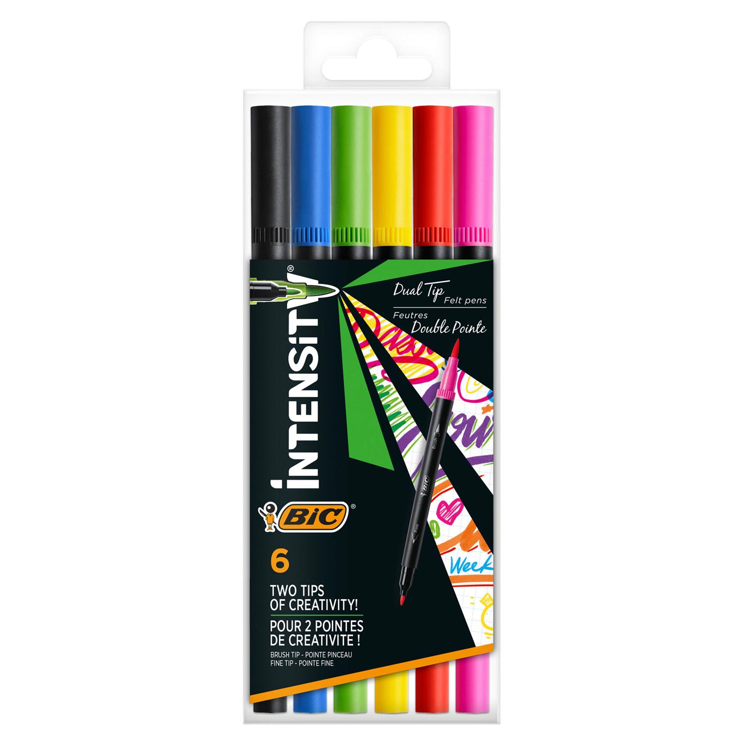 dual viltstiften bic 989694 kleurenassortiment