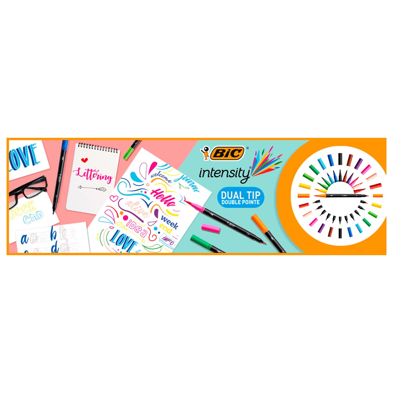 dual viltstiften bic 989694 kleurenassortiment