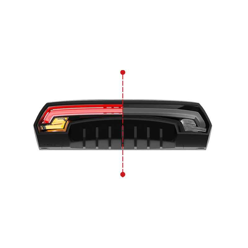 meilan laser achterlicht met afstandbediening usb x5