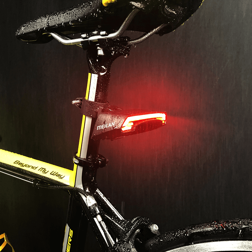 meilan laser achterlicht met afstandbediening usb x5