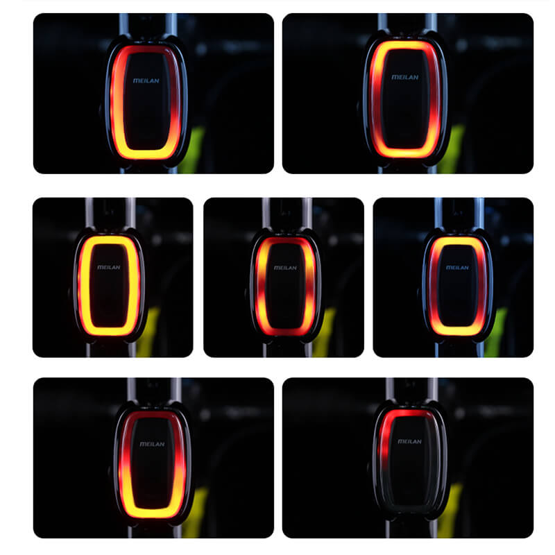 meilan achterlicht met remlicht usb 25 lux x6