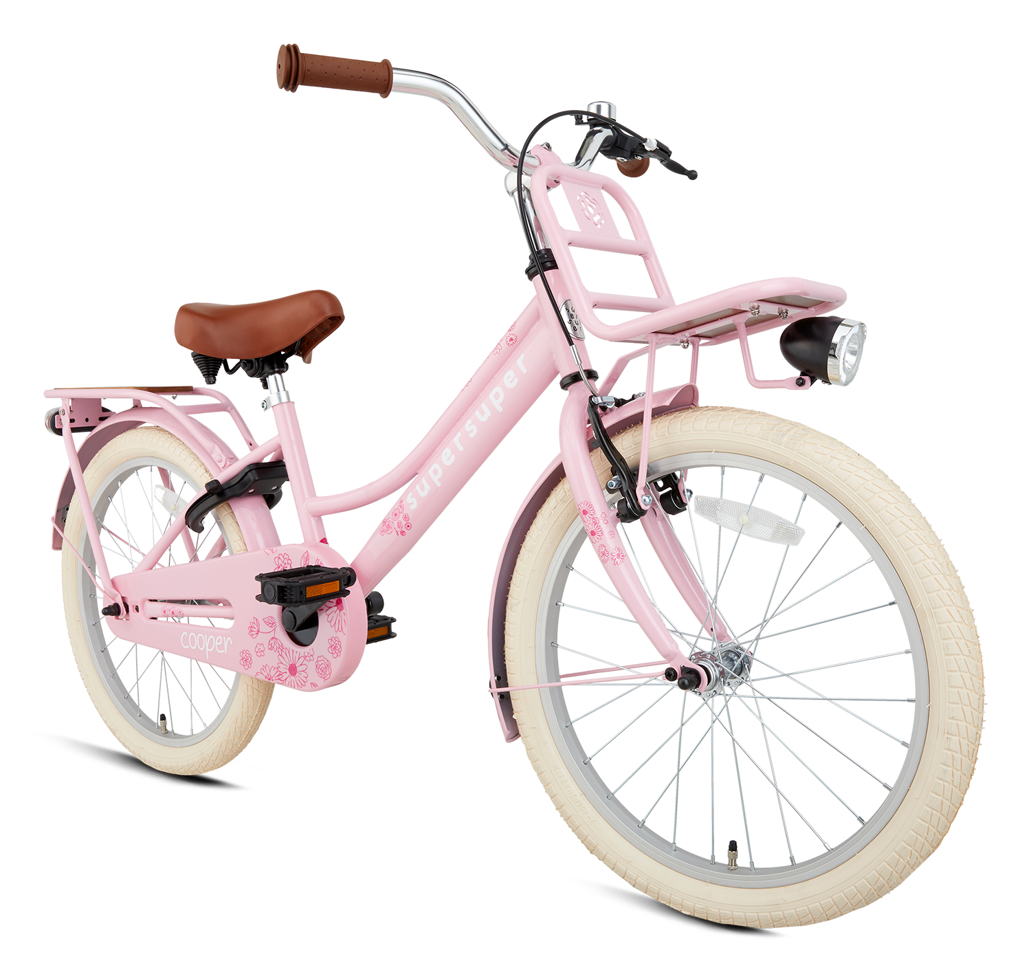 Supersuper Meisjesfiets cooper bamboo 20 staal roze