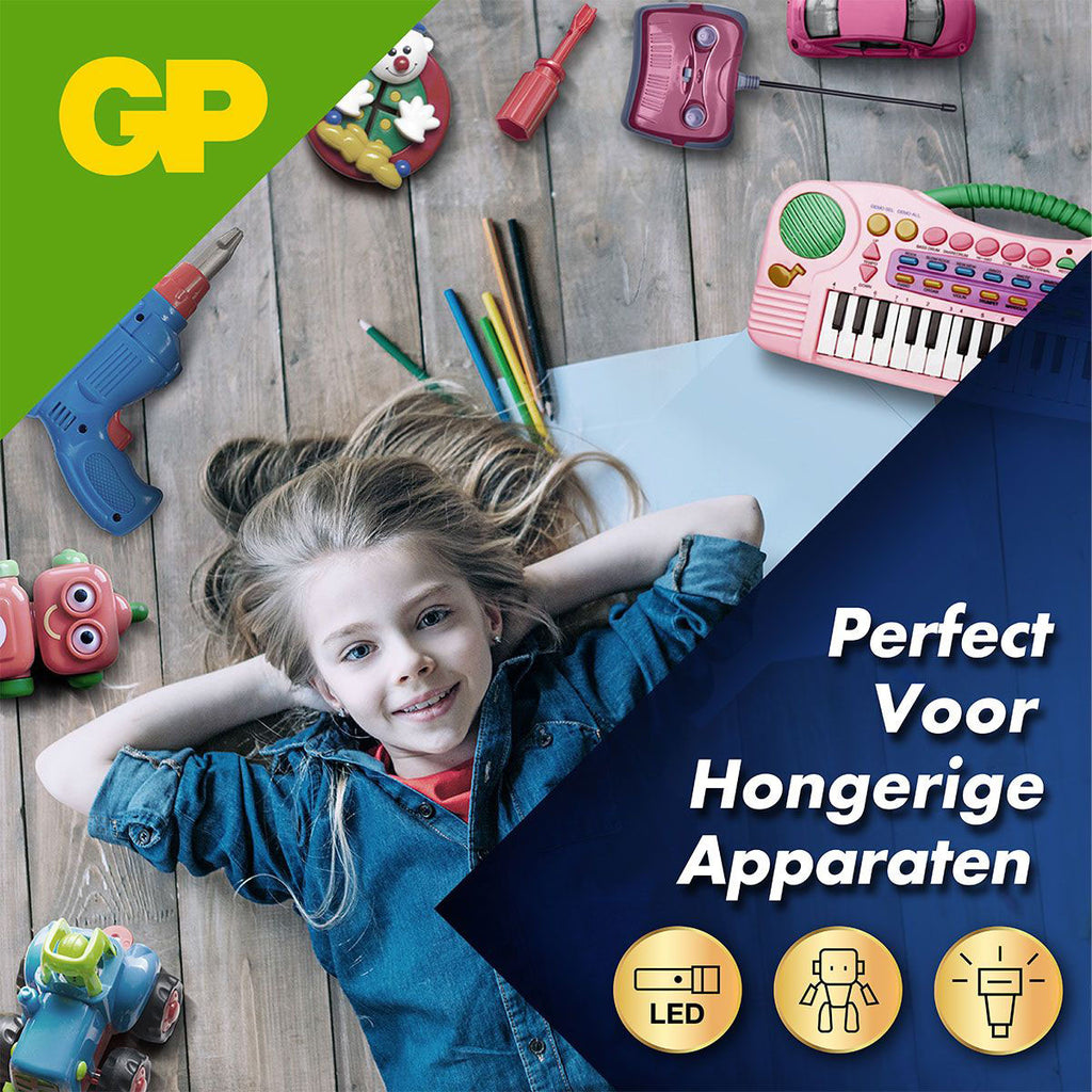 gp ultra plus alkaline aa-batterijen 4pk