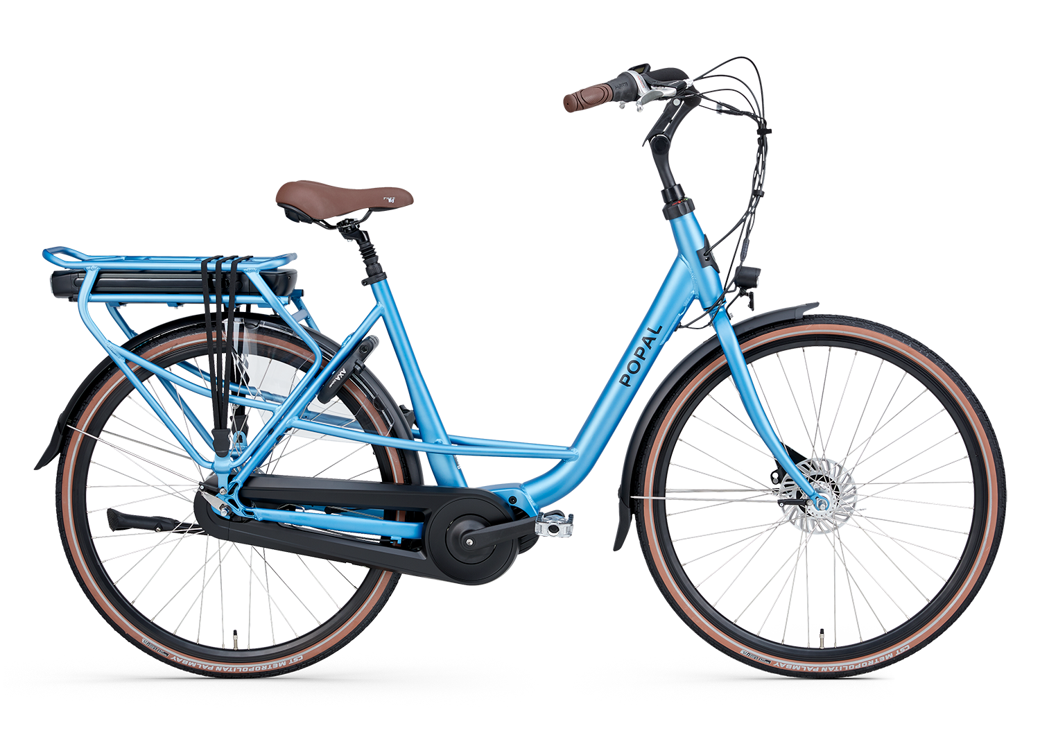 Popal E-bike maeve mm elektrische moederfiets aluminium blauw