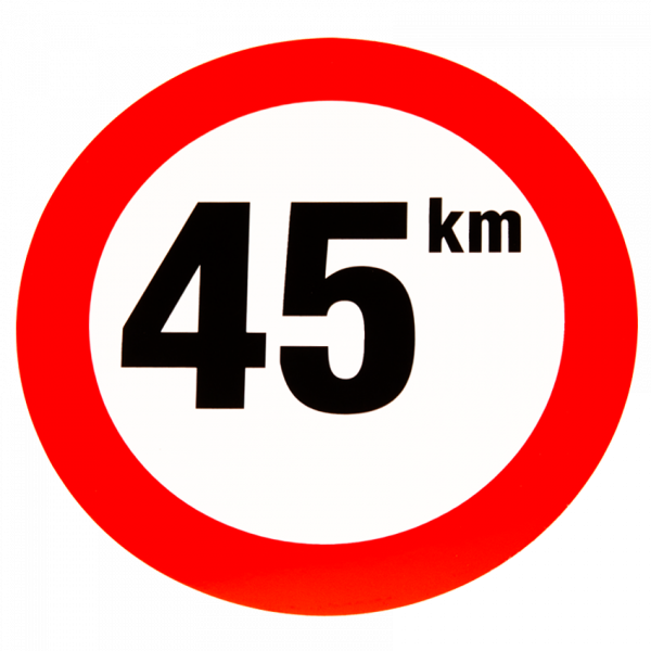 Sticker 45 km.