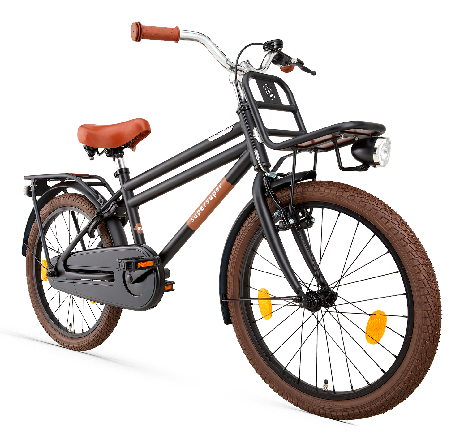 Supersuper Jongensfiets cooper bamboo 20 staal zwart