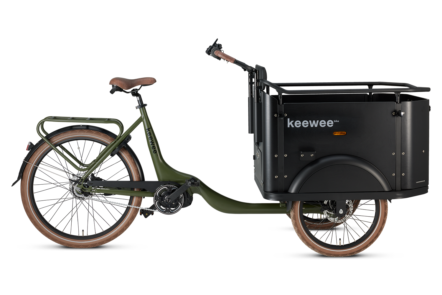 Keewee Bakfiets e26834 aluminium groen