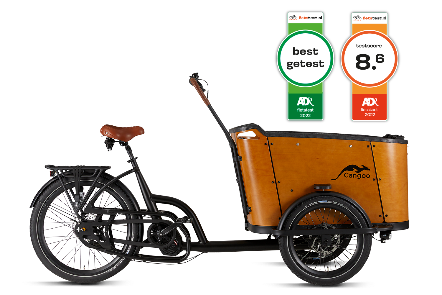 Cangoo - bakfiets - cangoo buckle - aluminium - zwart