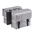 Bagoo Tas M Bisonyl dubbel zilver. afmeting: (2x) 36x32x15cm. totaal inhoud 34L