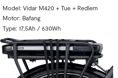 Popal |  | BAFANG ACCU - Vidar M420 + Tue + Redlem 630Wh |  | K217