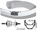 Kgs voorwiel 28 inch (622) zac 421 zilver rollerbrake