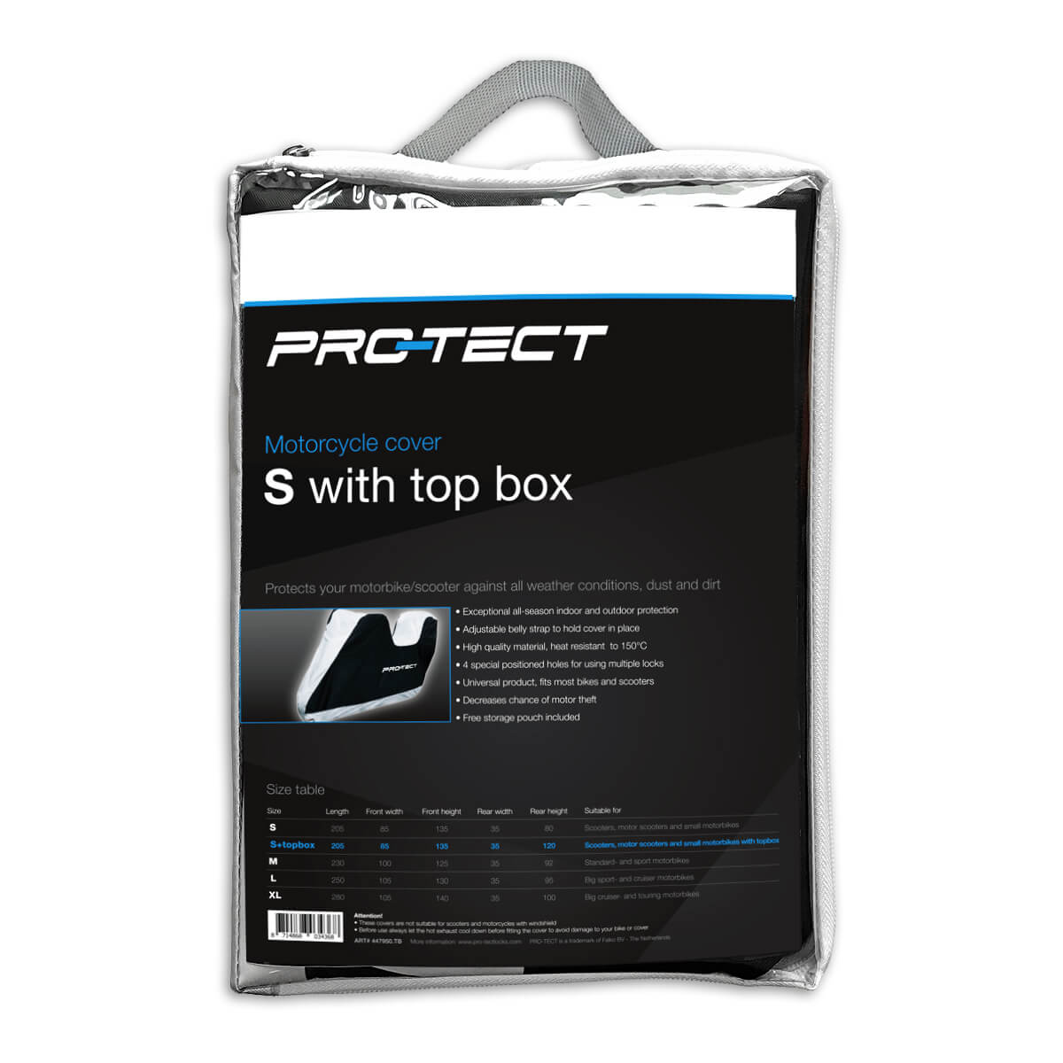 Pro-tect motorhoes scooterhoes + topkoffer s