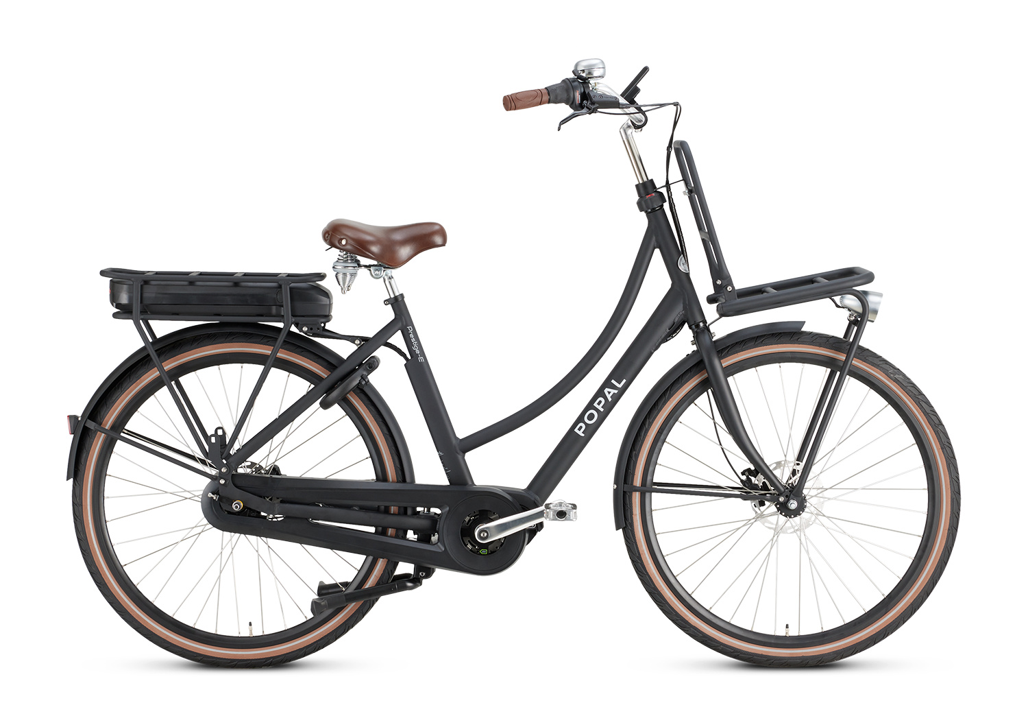 Popal E-bike daily dutch prestige-e mm :: matt black :: 28 inch / 59 cm aluminium k63