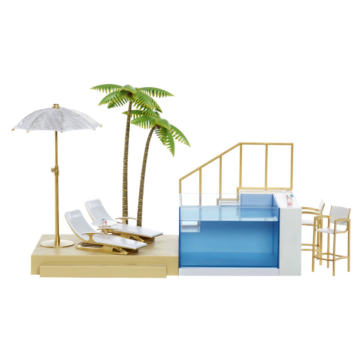 MGA Entertainment Rainbow High Color Change Pool & Beach Club Playset