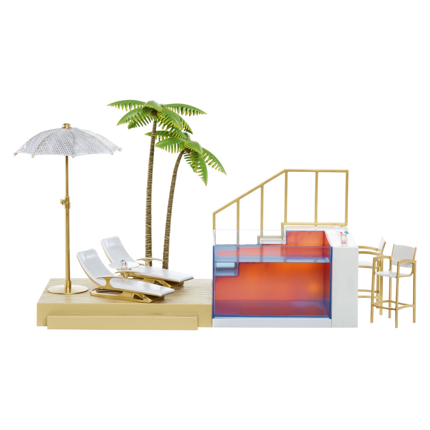 MGA Entertainment Rainbow High Color Change Pool & Beach Club Playset