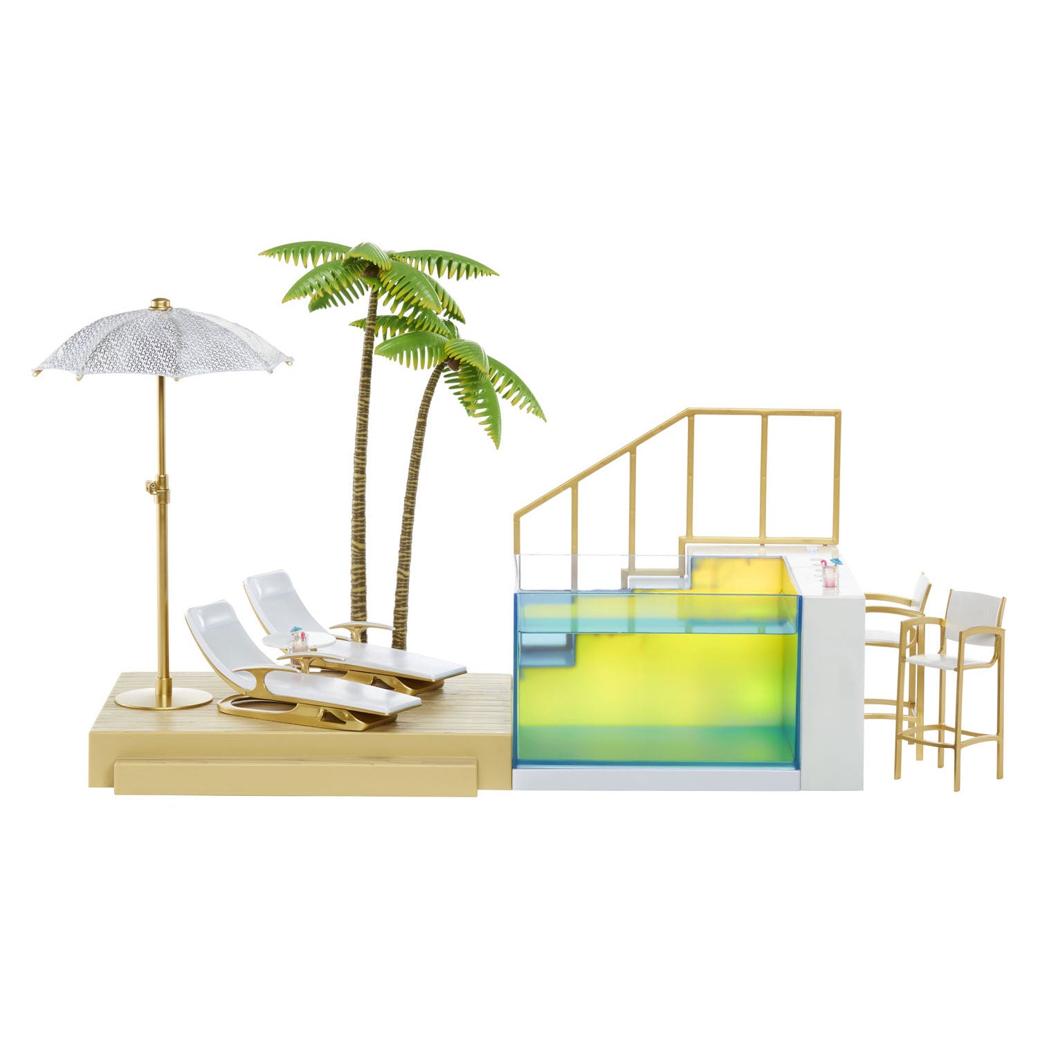MGA Entertainment Rainbow High Color Change Pool & Beach Club Playset