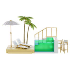 MGA Entertainment Rainbow High Color Change Pool & Beach Club Playset