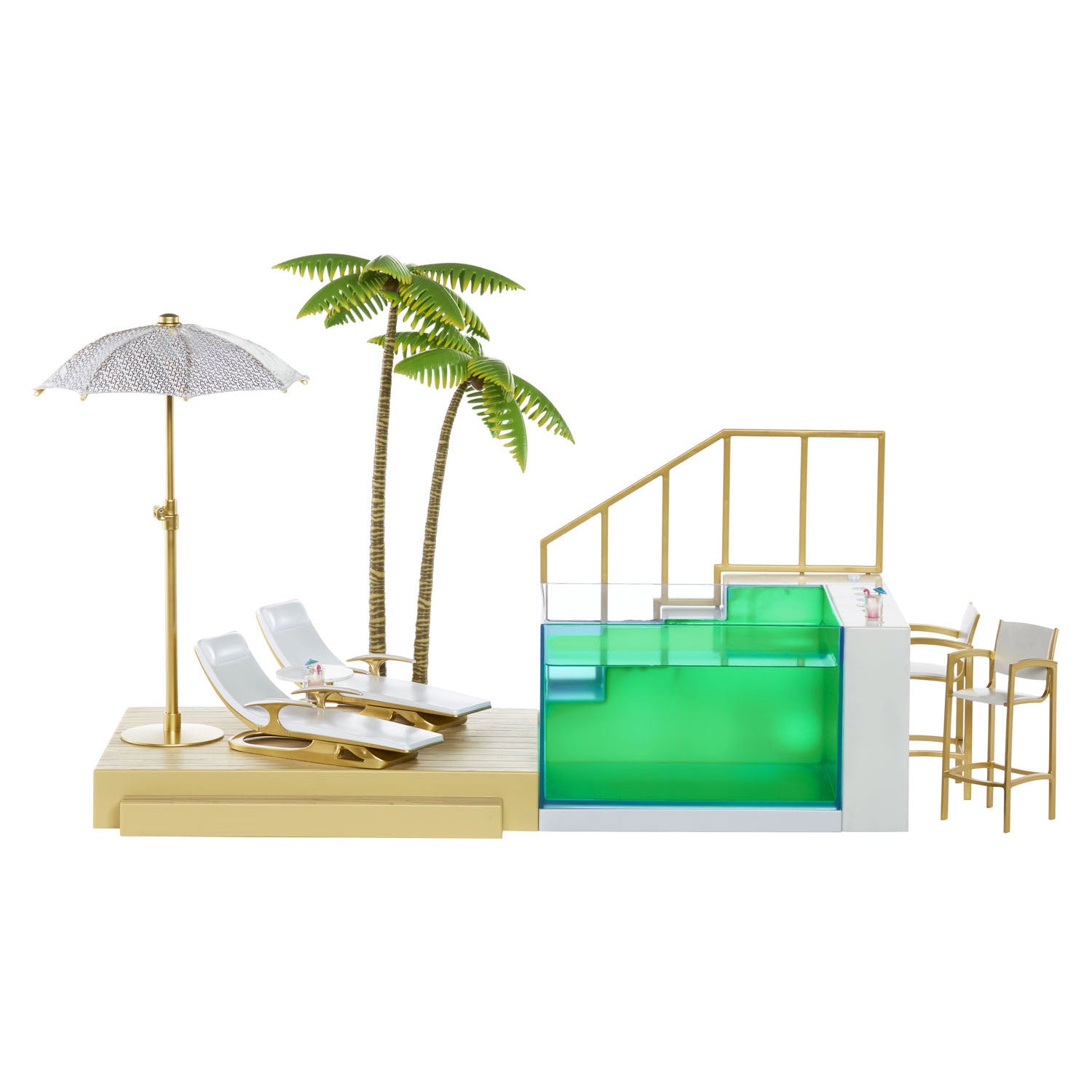 MGA Entertainment Rainbow High Color Change Pool & Beach Club Playset