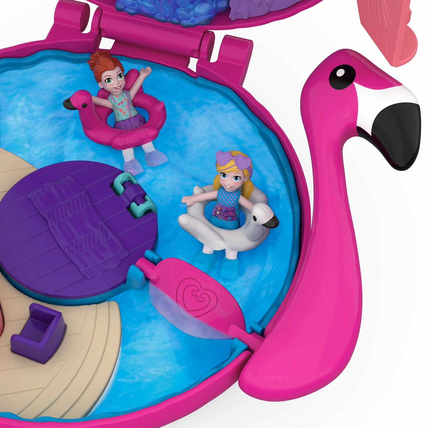 Mattel Polly Pocket Pocket World Opblaasbare Flamingo