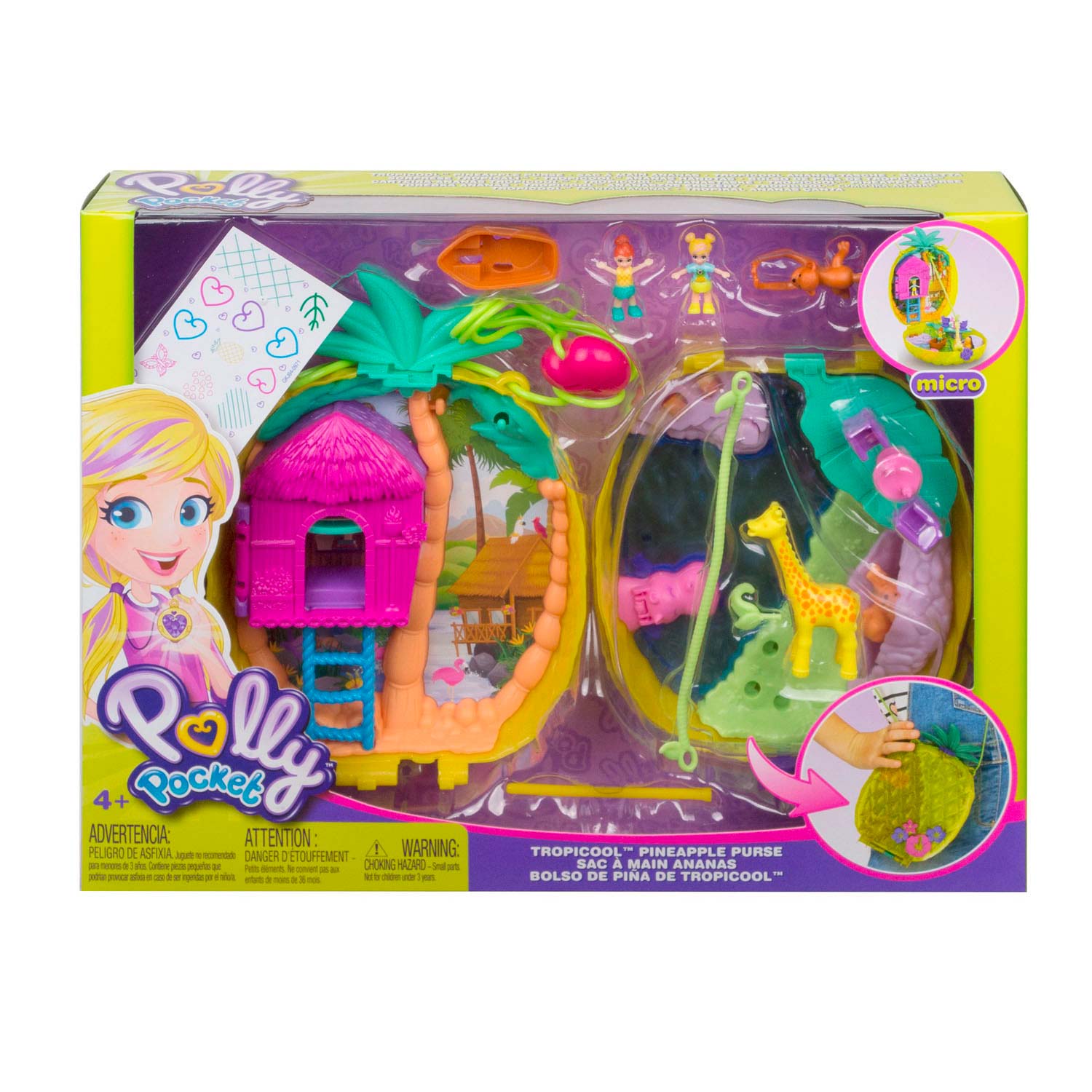 Mattel Polly Pocket Polly & Lila Ananas tasje