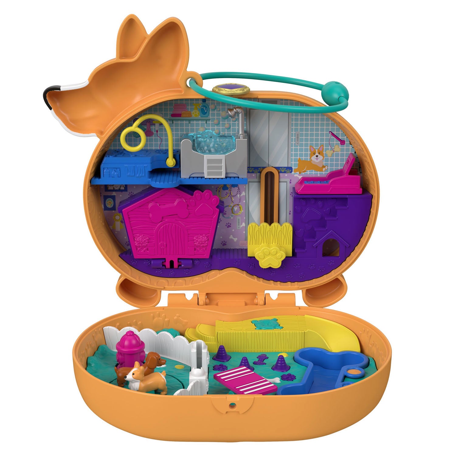 Mattel Polly Pocket Pocket World Corgi hotel