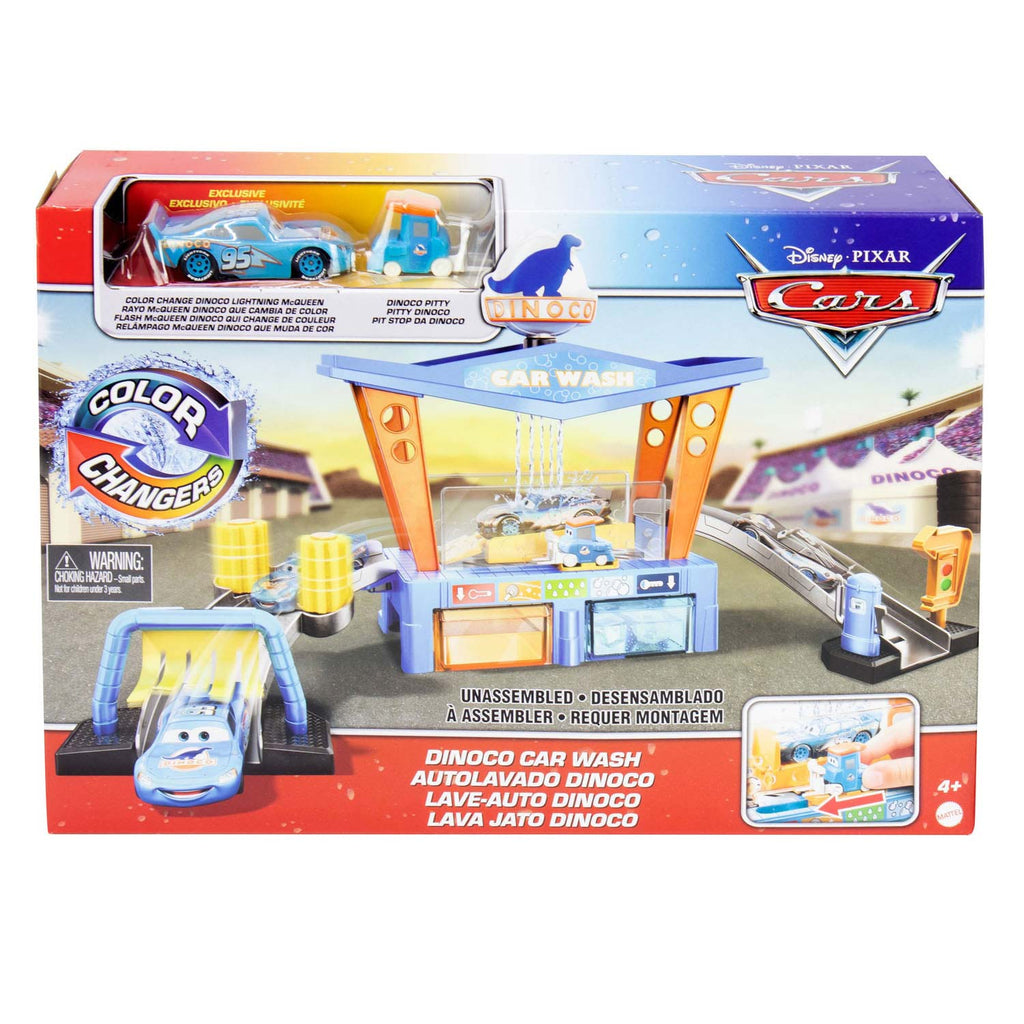 Mattel Color Change Dinoco Autowasserette Speelset
