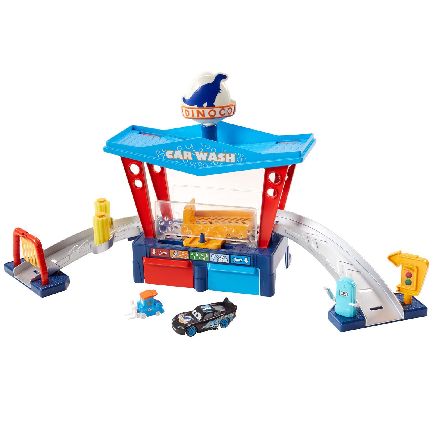 Mattel Color Change Dinoco Autowasserette Speelset