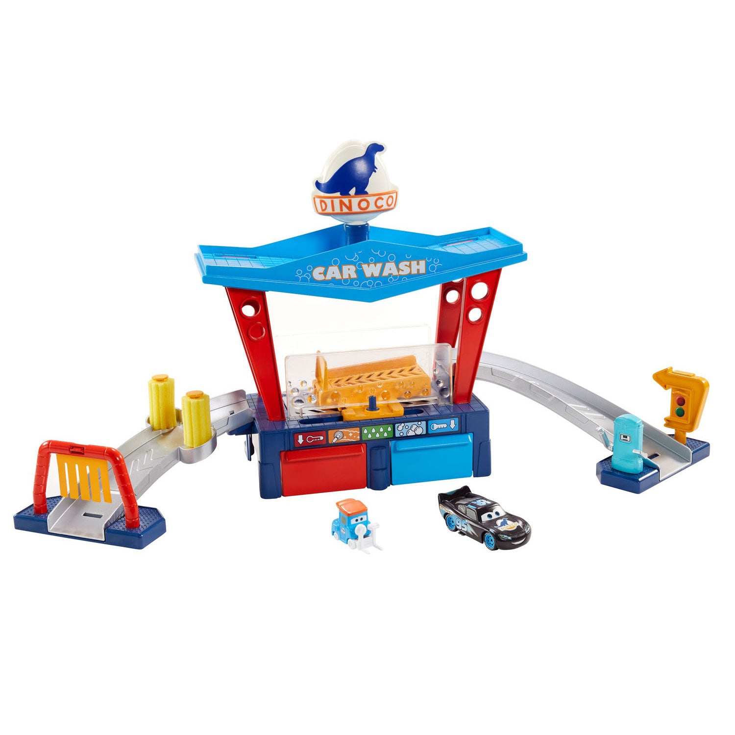 Mattel Color Change Dinoco Autowasserette Speelset