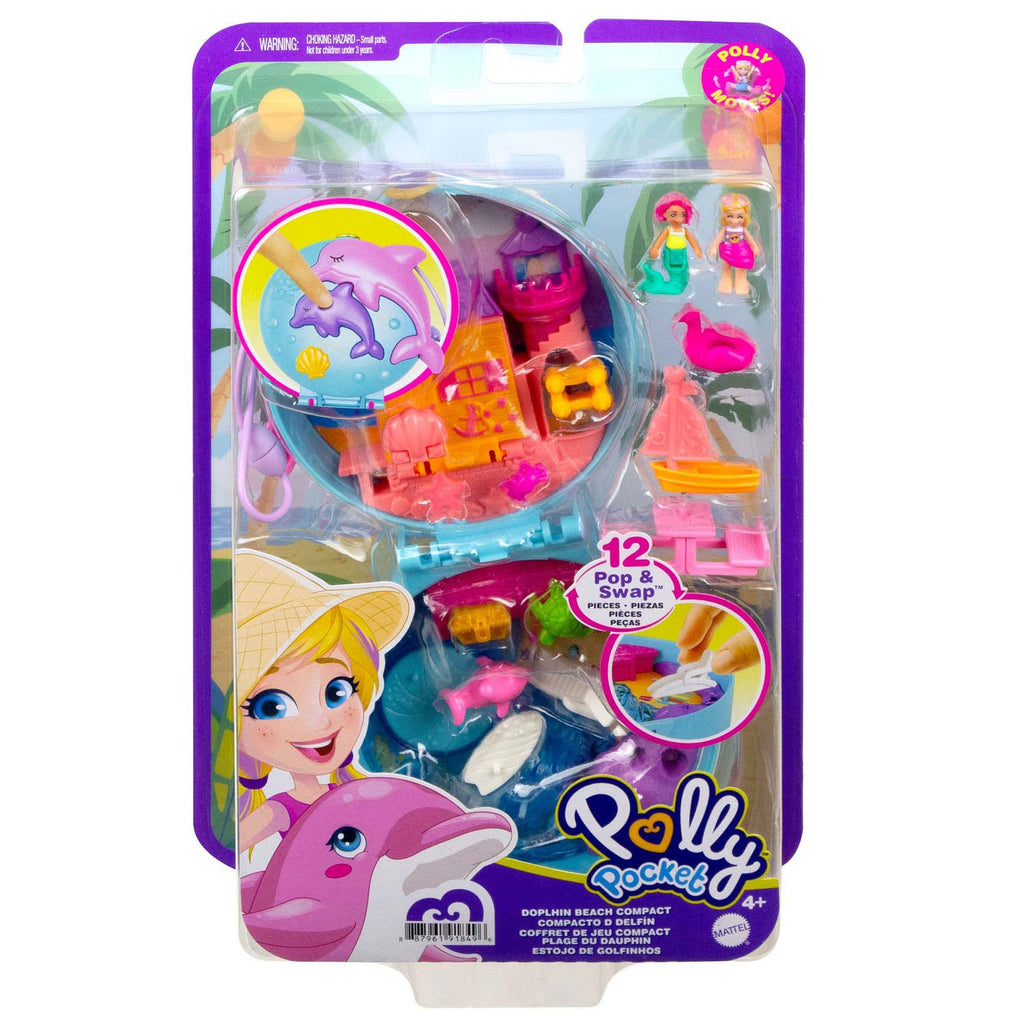 Mattel Polly Pocket Pocket World Dolfijnen strand