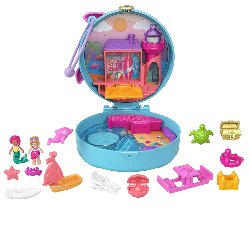 Mattel Polly Pocket Pocket World Dolfijnen strand
