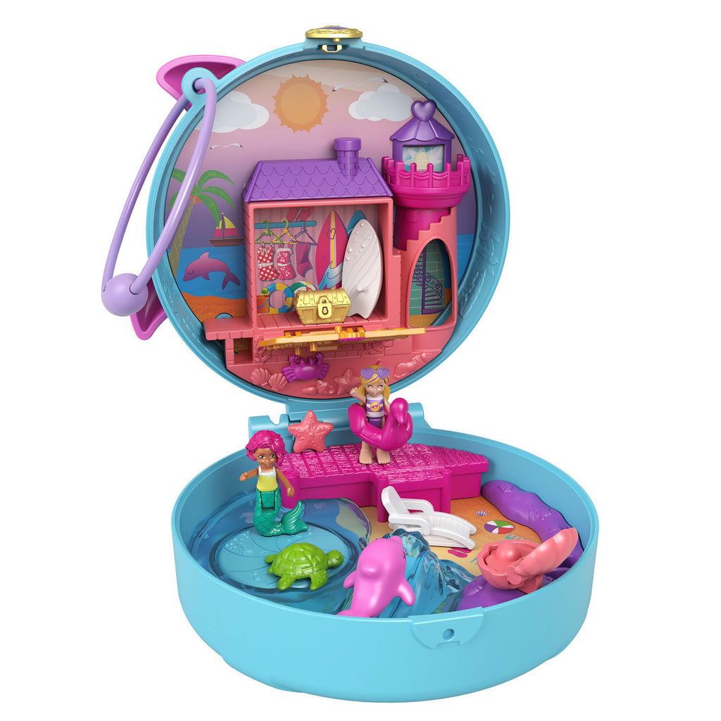 Mattel Polly Pocket Pocket World Dolfijnen strand
