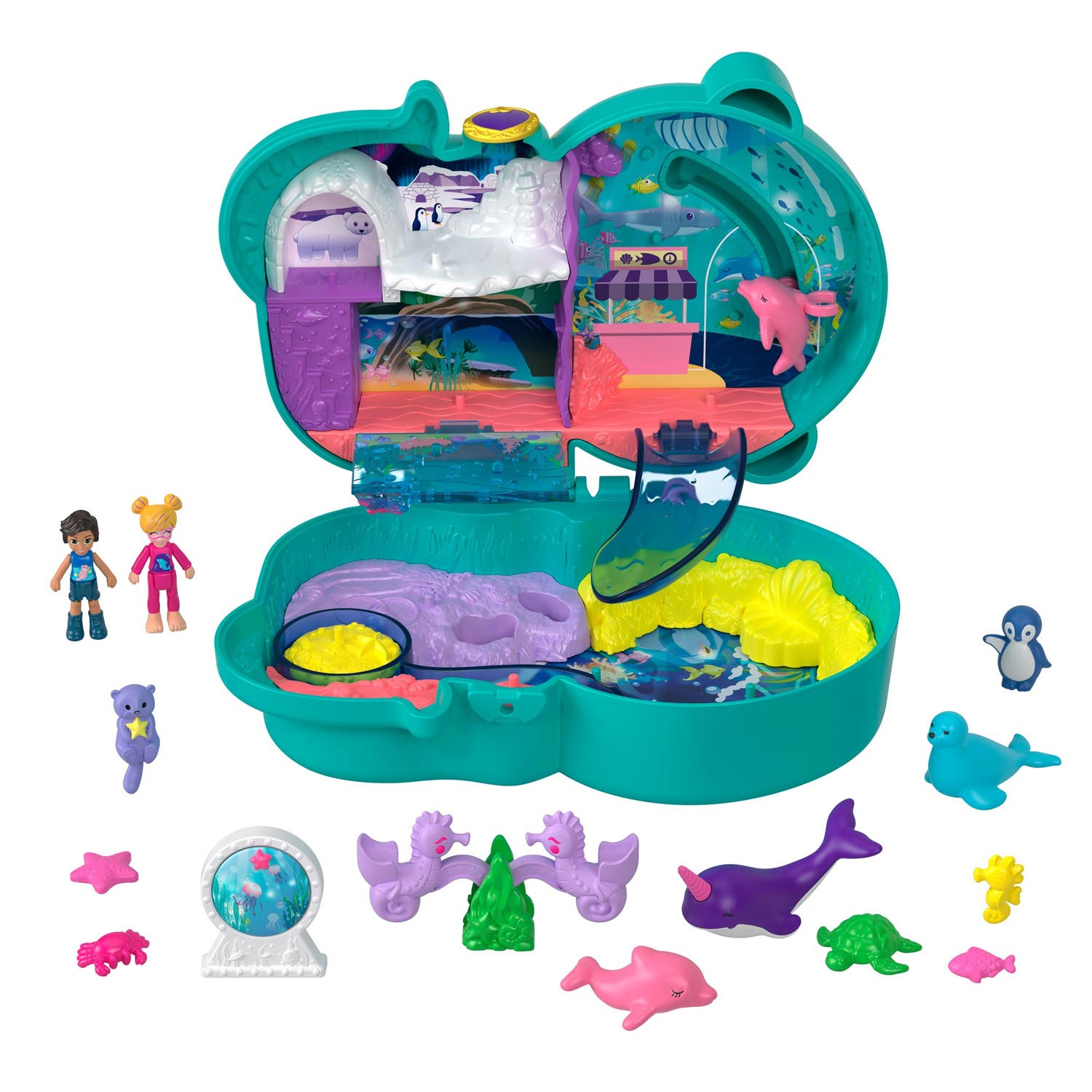 Mattel Polly Pocket Pocket World Otter Aquarium