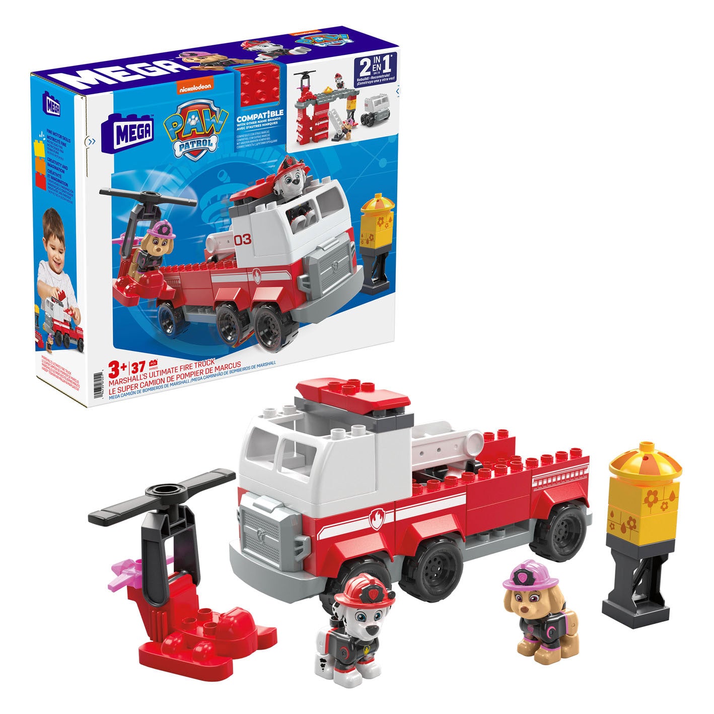 Mega Bloks Junior Builders Marshall Fire Truck