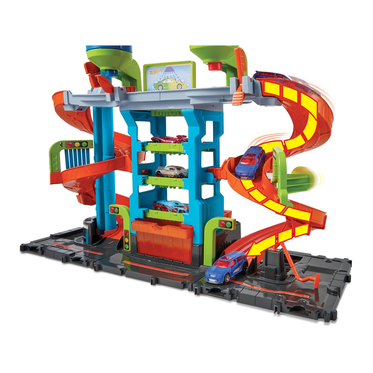 Hot wheels city mega autowasserette - speelgoedvoertuig