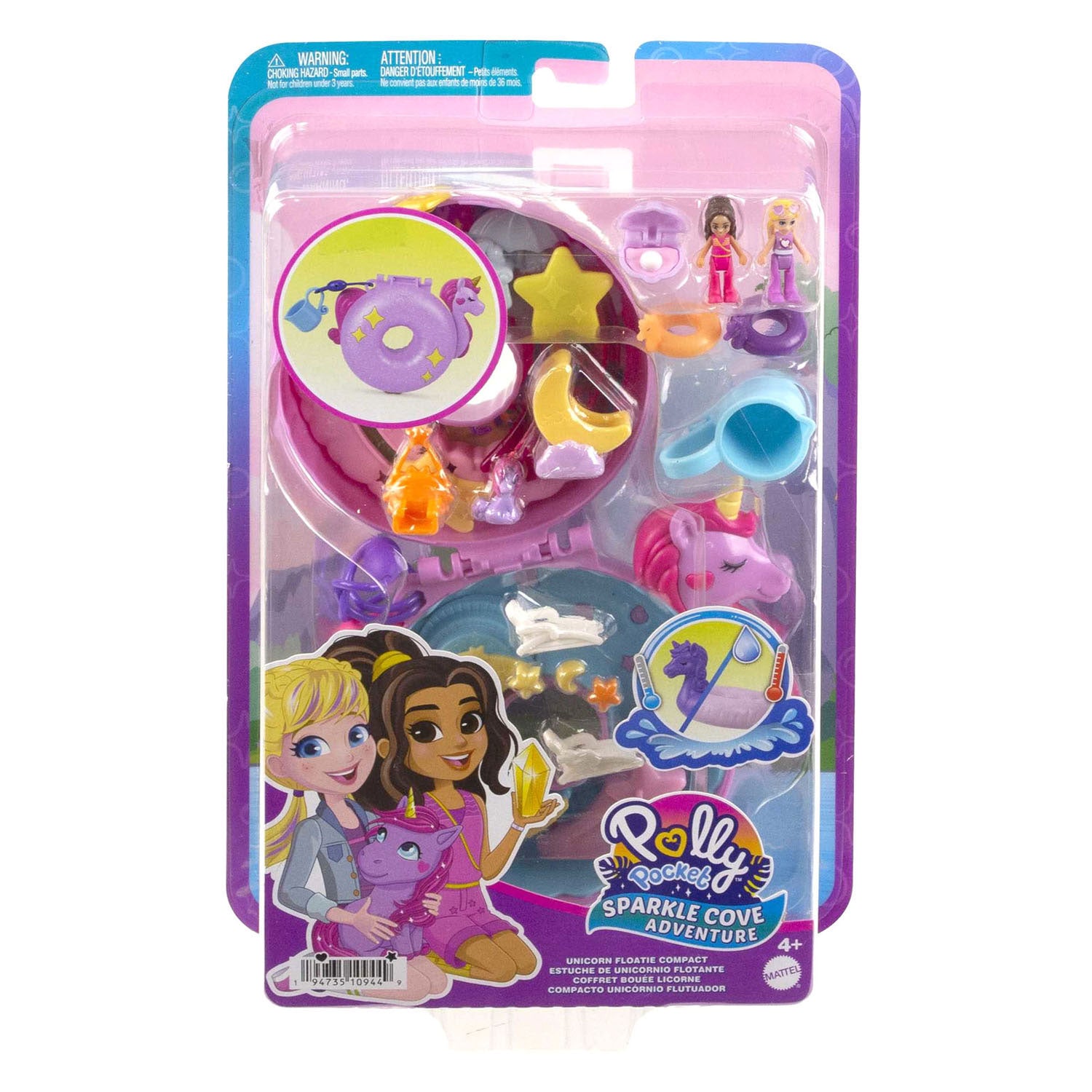 Mattel Polly Pocket Avontuur in de Fonkelgrot Eenhoorn Speelset