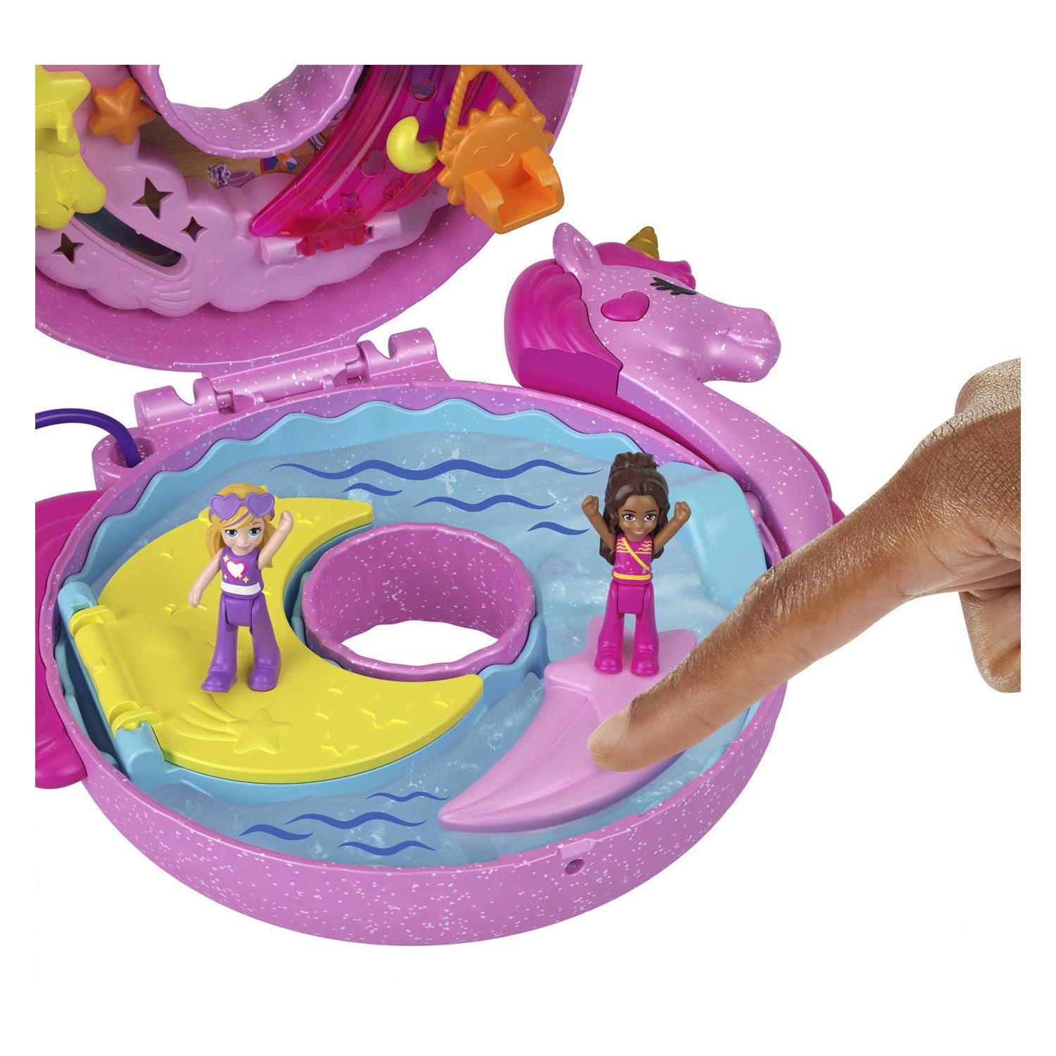 Mattel Polly Pocket Avontuur in de Fonkelgrot Eenhoorn Speelset