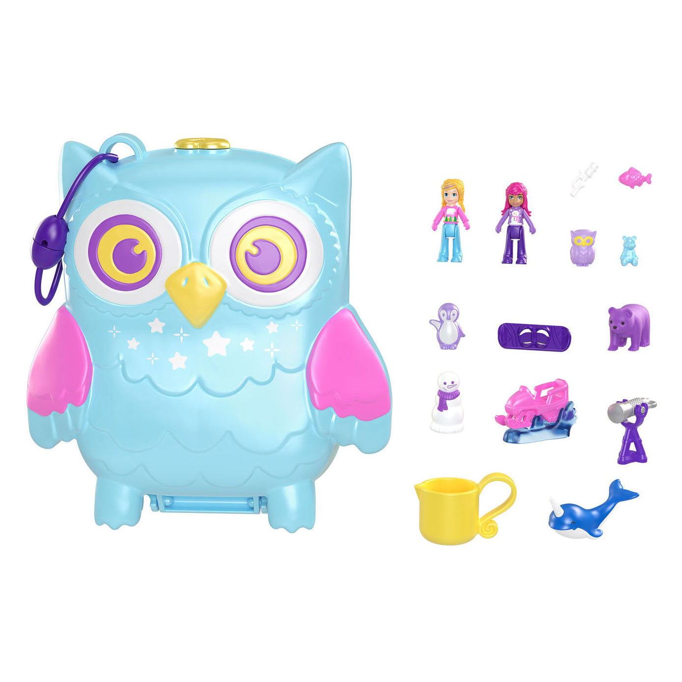 Mattel Polly Pocket Pyjamafeestje Slaapfeest Speelset
