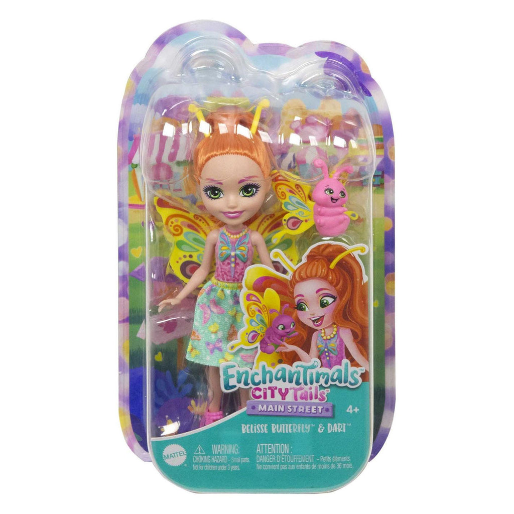 Mattel Enchantimals City Tails Pop Belisse Vlinder en Dart