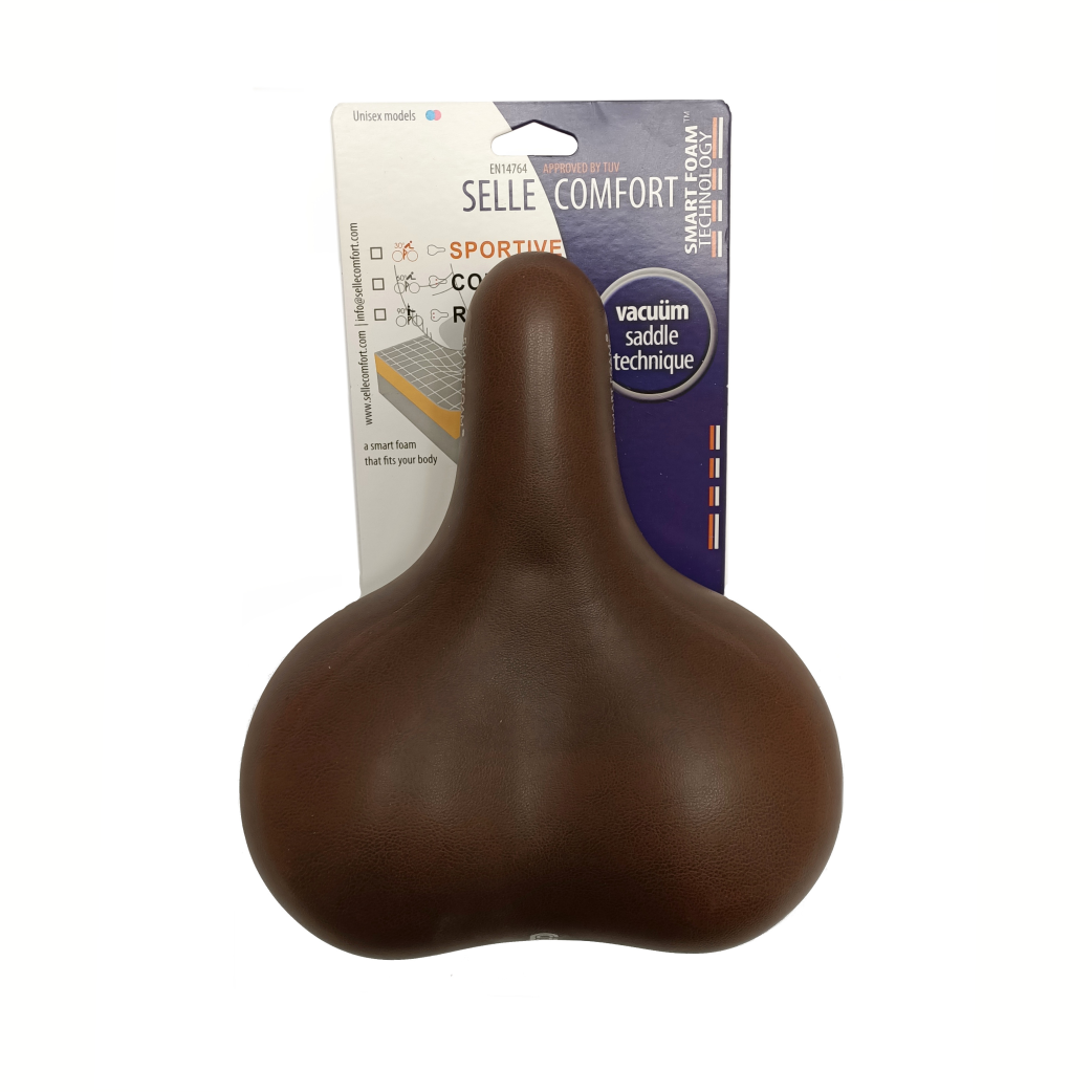 Selle comfort zadel catana bruin memory foam
